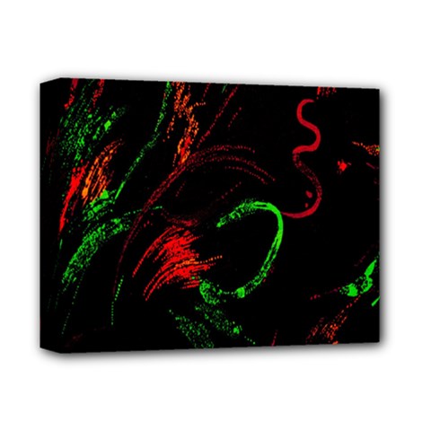 Paint Black Red Green Deluxe Canvas 14  X 11  by Mariart