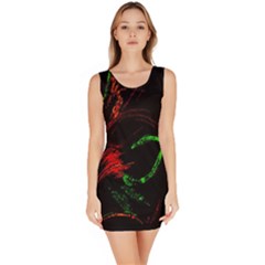 Paint Black Red Green Sleeveless Bodycon Dress by Mariart