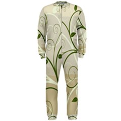 Leaf Sexy Green Gray Onepiece Jumpsuit (men)  by Mariart