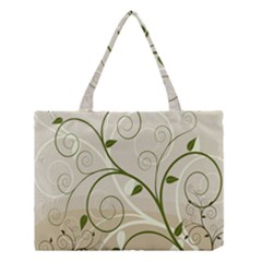 Leaf Sexy Green Gray Medium Tote Bag by Mariart