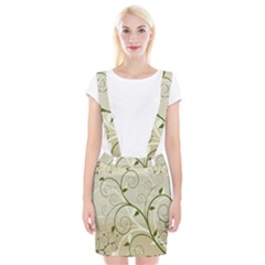 Leaf Sexy Green Gray Braces Suspender Skirt by Mariart