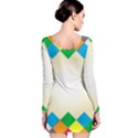 Plaid Wave Chevron Rainbow Color Long Sleeve Bodycon Dress View2