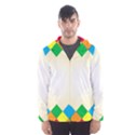 Plaid Wave Chevron Rainbow Color Hooded Wind Breaker (Men) View1