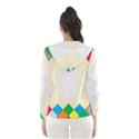 Plaid Wave Chevron Rainbow Color Hooded Wind Breaker (Women) View2