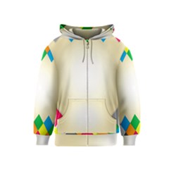 Plaid Wave Chevron Rainbow Color Kids  Zipper Hoodie by Mariart