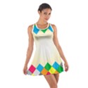 Plaid Wave Chevron Rainbow Color Cotton Racerback Dress View1