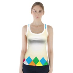 Plaid Wave Chevron Rainbow Color Racer Back Sports Top by Mariart