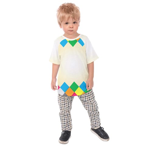 Plaid Wave Chevron Rainbow Color Kids  Raglan Tee by Mariart