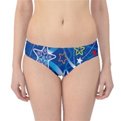 Line Star Space Blue Sky Light Rainbow Red Orange White Yellow Hipster Bikini Bottoms by Mariart