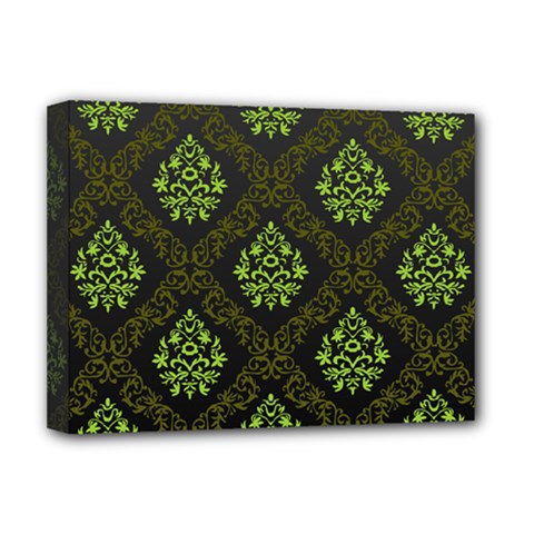 Leaf Green Deluxe Canvas 16  X 12   by Mariart