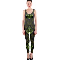 Leaf Green Onepiece Catsuit by Mariart