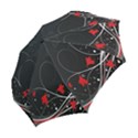 Star Red Flower Floral Black Leaf Polka Circle Folding Umbrellas View2