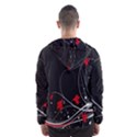 Star Red Flower Floral Black Leaf Polka Circle Hooded Wind Breaker (Men) View2