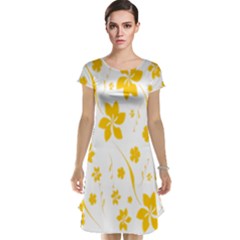 Shamrock Yellow Star Flower Floral Star Cap Sleeve Nightdress by Mariart