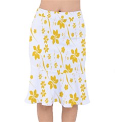 Shamrock Yellow Star Flower Floral Star Mermaid Skirt