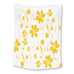 Shamrock Yellow Star Flower Floral Star Medium Tapestry by Mariart