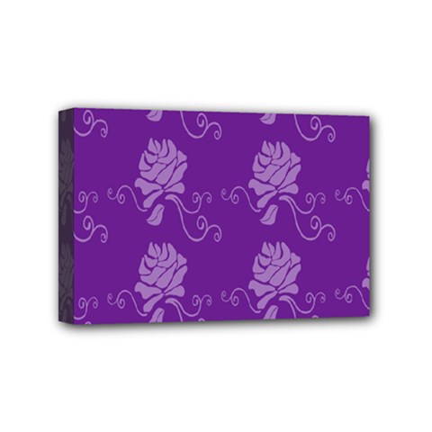 Purple Flower Rose Sunflower Mini Canvas 6  X 4  by Mariart