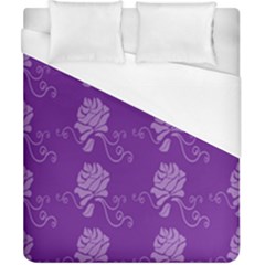 Purple Flower Rose Sunflower Duvet Cover (california King Size) by Mariart