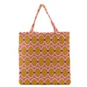 Orange Circle Polka Grocery Tote Bag View1