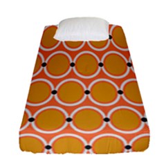 Orange Circle Polka Fitted Sheet (Single Size)