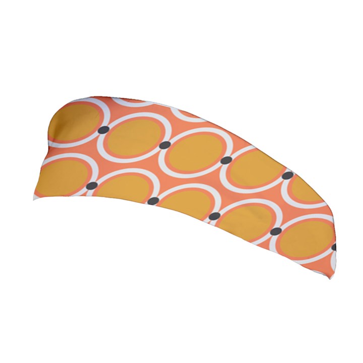 Orange Circle Polka Stretchable Headband