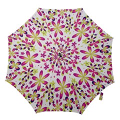 Star Flower Purple Pink Hook Handle Umbrellas (small) by Mariart