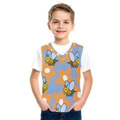 Wasp Bee Honey Flower Floral Star Orange Yellow Gray Kids  Sportswear