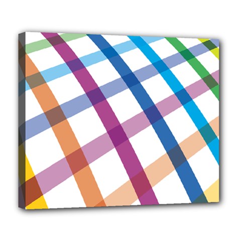 Webbing Line Color Rainbow Deluxe Canvas 24  X 20   by Mariart