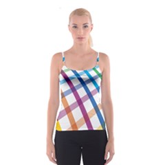 Webbing Line Color Rainbow Spaghetti Strap Top by Mariart