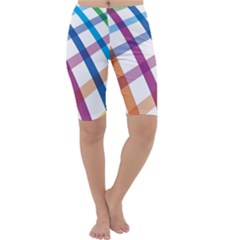 Webbing Line Color Rainbow Cropped Leggings  by Mariart