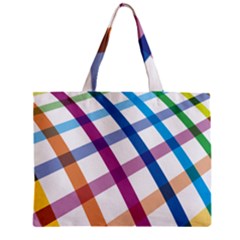 Webbing Line Color Rainbow Zipper Mini Tote Bag by Mariart