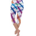 Webbing Line Color Rainbow Capri Yoga Leggings View4