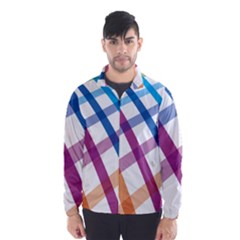 Webbing Line Color Rainbow Wind Breaker (men) by Mariart