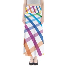 Webbing Line Color Rainbow Maxi Skirts by Mariart