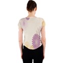 Star Sunflower Floral Grey Purple Orange Crew Neck Crop Top View2