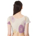 Star Sunflower Floral Grey Purple Orange Short Sleeve Crop Top (Tight Fit) View2