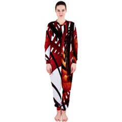 Webbing Red Onepiece Jumpsuit (ladies)  by Mariart