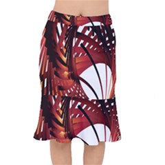 Webbing Red Mermaid Skirt