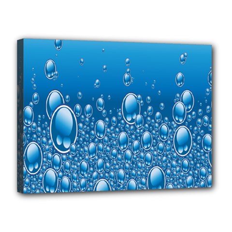 Water Bubble Blue Foam Canvas 16  X 12  by Mariart