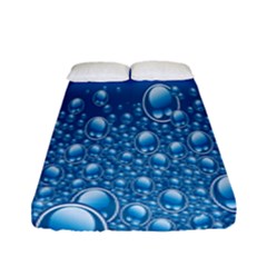 Water Bubble Blue Foam Fitted Sheet (full/ Double Size)