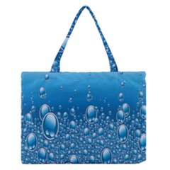 Water Bubble Blue Foam Medium Zipper Tote Bag by Mariart