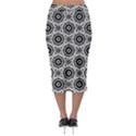 Geometric Black And White Midi Pencil Skirt View2