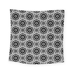 Geometric Black And White Square Tapestry (small) by linceazul