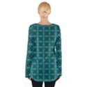 Turquoise Damask Pattern Women s Tie Up Tee View2