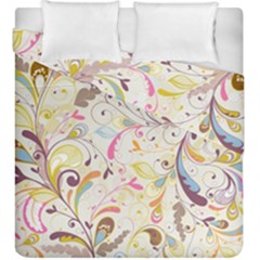 Colorful Seamless Floral Background Duvet Cover Double Side (king Size) by TastefulDesigns