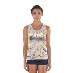 Colorful Seamless Floral Background Women s Sport Tank Top  by TastefulDesigns