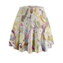 Colorful Seamless Floral Background Mini Flare Skirt View2