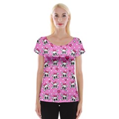 Cute Skulls  Women s Cap Sleeve Top by Valentinaart