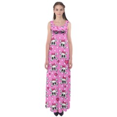 Cute Skulls  Empire Waist Maxi Dress by Valentinaart