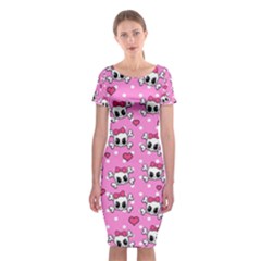 Cute Skulls  Classic Short Sleeve Midi Dress by Valentinaart